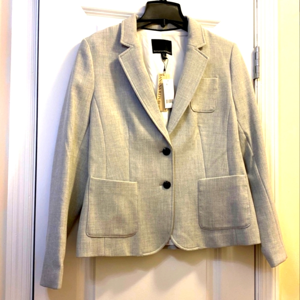 Banana Republic tan Business blazer Office Jacket Petite op nwt